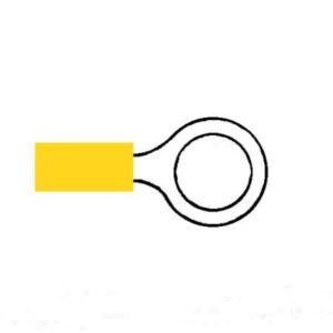 Durite Yellow 10.50mm Ring Automotive Crimp Terminal