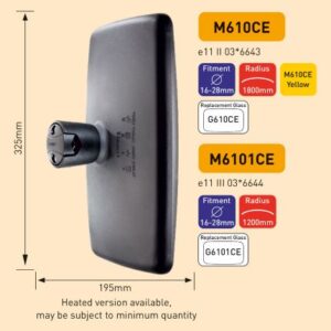 LARGE SIDE MIRROR 342 x 198mm
