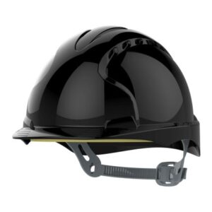 EVO2 MID PEAK VENTED BLACK HELMET - SLIP RATCHET